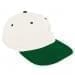 White Unstructured "Dad"-Kelly Green Visor, Eyelets
