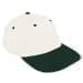 White Unstructured "Dad"-Hunter Green Visor, Eyelets