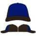 USA Made Royal Blue-Black Unstructured "Dad" Cap