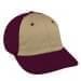 Khaki Unstructured "Dad"-Burgundy Back Half, Visor