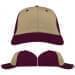 USA Made Khaki-Burgundy Unstructured "Dad" Cap