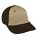 Khaki Unstructured "Dad"-Black Back Half, Visor