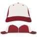 USA Made White-Red Unstructured "Dad" Cap