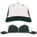 USA Made White-Hunter Green Unstructured "Dad" Cap