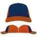 USA Made Navy-Orange Unstructured "Dad" Cap