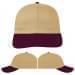 USA Made Khaki-Burgundy Unstructured "Dad" Cap