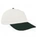 White Unstructured "Dad"-Hunter Green Button, Visor