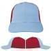 USA Made Light Blue-Red Unstructured "Dad" Cap
