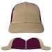 USA Made Khaki-Burgundy Unstructured "Dad" Cap
