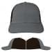 USA Made Light Gray-Black Unstructured "Dad" Cap
