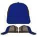USA Made Royal Blue-Black Unstructured "Dad" Cap