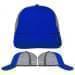 USA Made Royal Blue-Light Gray Unstructured "Dad" Cap