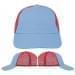 USA Made Light Blue-Red Unstructured "Dad" Cap