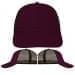 Burgundy-Black Meshback Snapback Dad Cap, Virtual Image