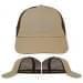 USA Made Khaki-Black Unstructured "Dad" Cap