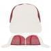 USA Made White-Red Unstructured "Dad" Cap