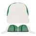 USA Made White-Kelly Green Unstructured "Dad" Cap