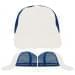 USA Made White-Navy Unstructured "Dad" Cap