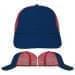 USA Made Navy-Red Unstructured "Dad" Cap