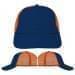 USA Made Navy-Orange Unstructured "Dad" Cap