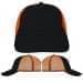 Dark Gray-Orange Meshback Velcro Dad Cap, Virtual Image