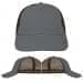 USA Made Light Gray-Black Unstructured "Dad" Cap
