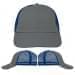USA Made Light Gray-Navy Unstructured "Dad" Cap