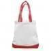 USA Made Nylon Poly Promo Boat Totes, White-Red, 7011000-A32