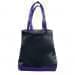 USA Made Duck Canvas Promo Boat Totes, Black-Purple, 7011000-AH1