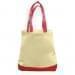 USA Made Duck Canvas Promo Boat Totes, Natural-Red, 7011000-AK2