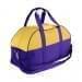 USA Made Nylon Poly Overnight Duffel Bags, Gold-Purple, 8001306-A41
