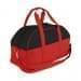USA Made Nylon Poly Overnight Duffel Bags, Black-Red, 8001306-AO2