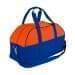 USA Made Nylon Poly Overnight Duffel Bags, Orange-Royal Blue, 8001306-AX3