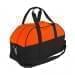 USA Made Nylon Poly Overnight Duffel Bags, Orange-Black, 8001306-AXR