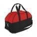 USA Made Nylon Poly Overnight Duffel Bags, Red-Black, 8001306-AZR