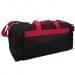 USA Made Poly Travel Carry On Duffels, Black-Red, 8006729-02-AO2