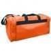 USA Made Poly Travel Carry On Duffels, Orange-Black, 8006729-02-AXR