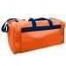 USA Made Poly Travel Carry On Duffels, Orange-Navy, 8006729-02-AXZ