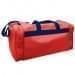 USA Made Poly Travel Carry On Duffels, Red-Navy, 8006729-02-AZZ