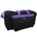 USA Made Poly Vacation Carryon Duffel Bags, Black-Purple, 8006729-AO1