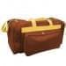 USA Made Poly Vacation Carryon Duffel Bags, Brown-Gold, 8006729-AP5