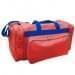 USA Made Poly Vacation Carryon Duffel Bags, Red-Royal Blue, 8006729-AZ3