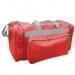 USA Made Poly Vacation Carryon Duffel Bags, Red-Grey, 8006729-AZU