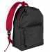 USA Made Nylon Poly Backpack Knapsacks, Black-Red, 8960-AO2