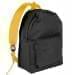 USA Made Nylon Poly Backpack Knapsacks, Black-Gold, 8960-AO5