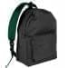 USA Made Nylon Poly Backpack Knapsacks, Black-Hunter Green, 8960-AOV