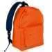 USA Made Nylon Poly Backpack Knapsacks, Orange-Navy, 8960-AXZ