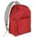 USA Made Nylon Poly Backpack Knapsacks, Red-Grey, 8960-AZU