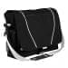 USA Made Nylon Poly Shoulder Bike Bags, Black-White, 9001197-AO4