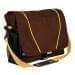 USA Made Nylon Poly Shoulder Bike Bags, Brown-Gold, 9001197-AP5